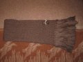 FREEWHEELERS (フリーホイーラーズ) ”HAND KNIT FRINGED WOOL MUFFLER” col.GRAINED BROWN