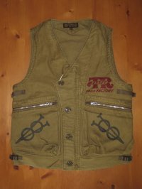 FREEWHEELERS（フリーホイーラーズ） ”SPEED ENGINEER ”SLEEVELESS COAT〜THROTTLE RACING SUPPORT CREW〜  col. KHAKI
