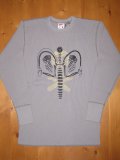FREEWHEELERS（フリーホイーラーズ） 〜CREW NECKED THERMAL LONG SLEEVE SHIRT〜"NUCKLE BONES on AAF 90thBG 400thBSQ" col. MEDIUM GRAY
