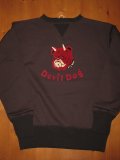 FREEWHEELERS (フリーホイーラーズ)   ”DOUBLE V SWEAT SHIRT ”〜DEVIL DOG〜  col. CHARCOAL BLACK