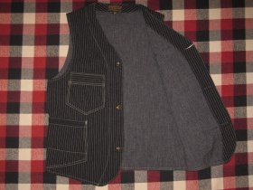 画像: FREEWHEELERS (フリーホイーラーズ) 〜TRACKWALKER VEST(トラックウォーカーベスト)〜col. BLACK WABASH STRIPE CHAMBRAY