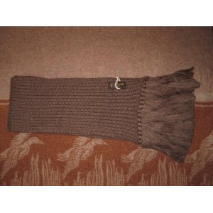 画像: FREEWHEELERS (フリーホイーラーズ) ”HAND KNIT FRINGED WOOL MUFFLER” col.GRAINED BROWN