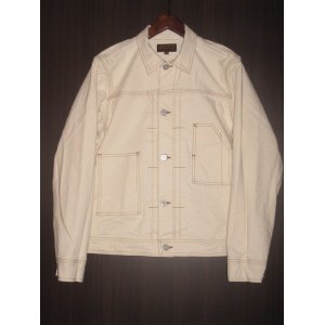 画像:  FREEWHEELERS (フリーホイーラーズ) ”GLAZIER” WORK JACKET col. NATURAL