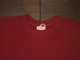 画像: FREEWHEELERS（フリーホイーラーズ） 〜CREW NECKED THERMAL LONG SLEEVE SHIRT〜"PLAIN" col. INDIAN  RED