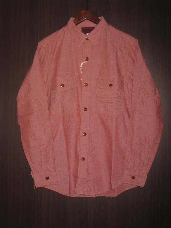 画像1: FREEWHEELERS(フリーホイーラーズ) ”SKID ROW”SHIRT col. RED CHAMBRAY (1)