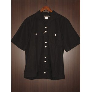 画像: FREEWHEELERS(フリーホイーラーズ) ”BENNY” OPEN COLLARED SHORT SLEEVE SHIRT” col. RUDE BLACK