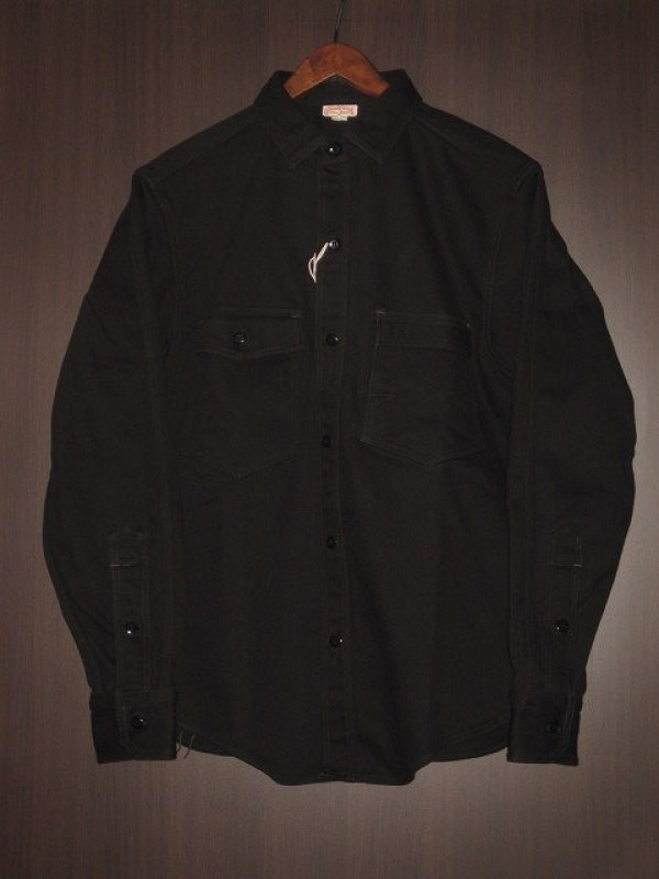 画像1: FREEWHEELERS （フリーホイーラーズ） )〜 GEMSA WORK SHIRT〜 col. JET BLACK (1)