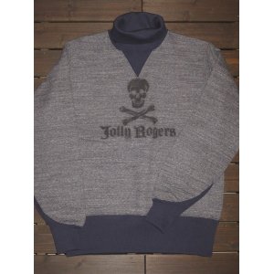 画像: FREEWHEELERS (フリーホイーラーズ)  ”TURTLE NECK SWEAT SHIRT” SPECIAL HEAVY WEIGHT〜U.S.NAVY VF-17 JOLLYROGERS〜  col. GRAINED CHARCOAL GRAY×OLD NAVY