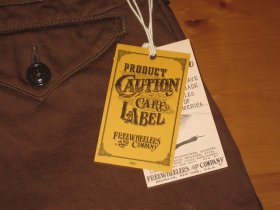 画像: FREEWHEELERS (フリーホイーラーズ) “AVIATORS TROUSERS” col. DARK SEPIA BROWN