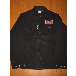 画像:  FREEWHEELERS (フリーホイーラーズ) ”GRUNTS JACKET”〜AFA〜 col. YARN-DYED RUDE BLACK