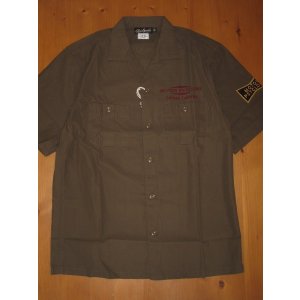 画像: FREEWHEELERS(フリーホイーラーズ) ”BRUCIE” SHORT SLEEVE SHIRT” 〜BACKET HEAD〜col. DARK OLIVE