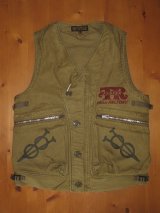 画像: FREEWHEELERS（フリーホイーラーズ） ”SPEED ENGINEER ”SLEEVELESS COAT〜THROTTLE RACING SUPPORT CREW〜  col. KHAKI
